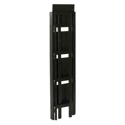 Black 4-Tier Shelf Folding Shelving Unit Bookcase Storage Shelves Tower - Loft&Timber
