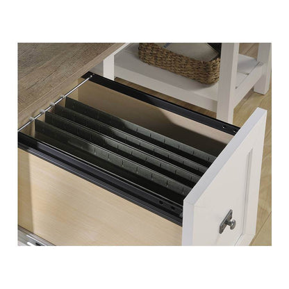 FarmHouse White Oak Top 2 Drawer Office Writing Desk - Made In USA - Loft&Timber