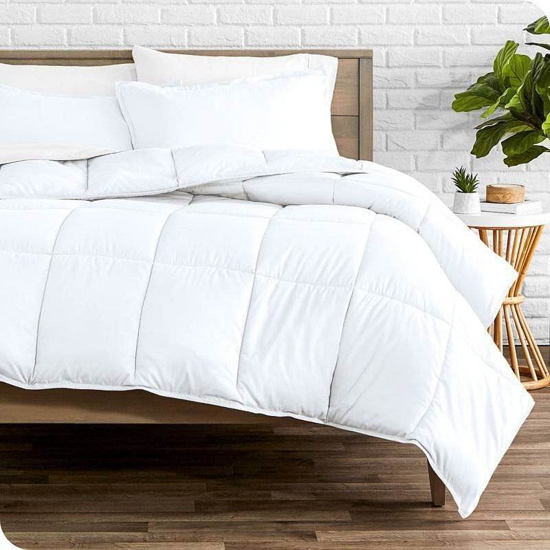 Twin/Twin XL size Super Soft Microfiber Down Alternative Comforter Set White - Loft&Timber