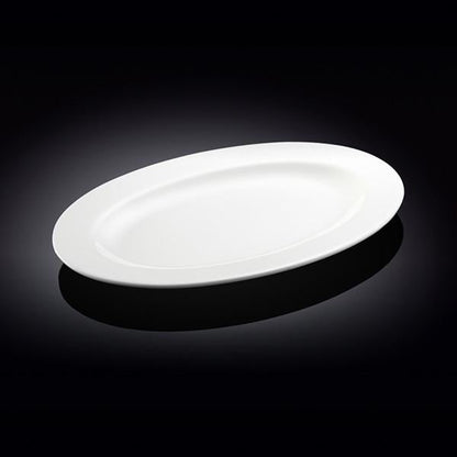Professional Rolled Rim White Oval Plate / Platter 14" inch | - Loft&Timber
