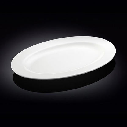 Professional Rolled Rim White Oval Plate / Platter 16" inch | - Loft&Timber