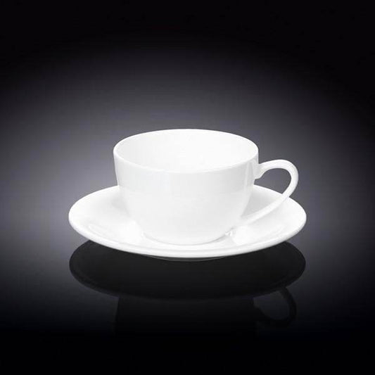 White 6 Oz | 180 Ml Cappuccino Cup & Saucer - Loft&Timber