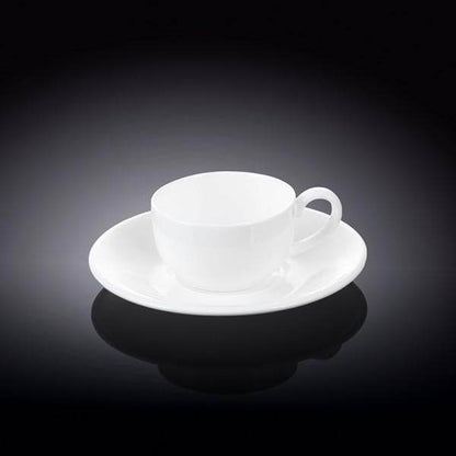 White 3 Oz | 100 Ml Coffee Cup & Saucer - Loft&Timber
