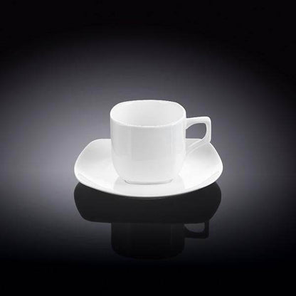 White 3 Oz | 90 Ml Coffee Cup & Saucer - Loft&Timber