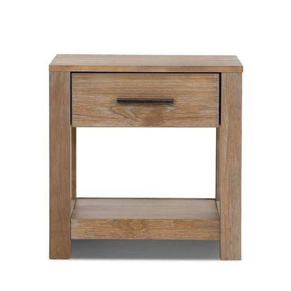 Farmhouse Traditional Rustic Pine Wood 1- Drawer Nightstand Bedside Table - Loft&Timber