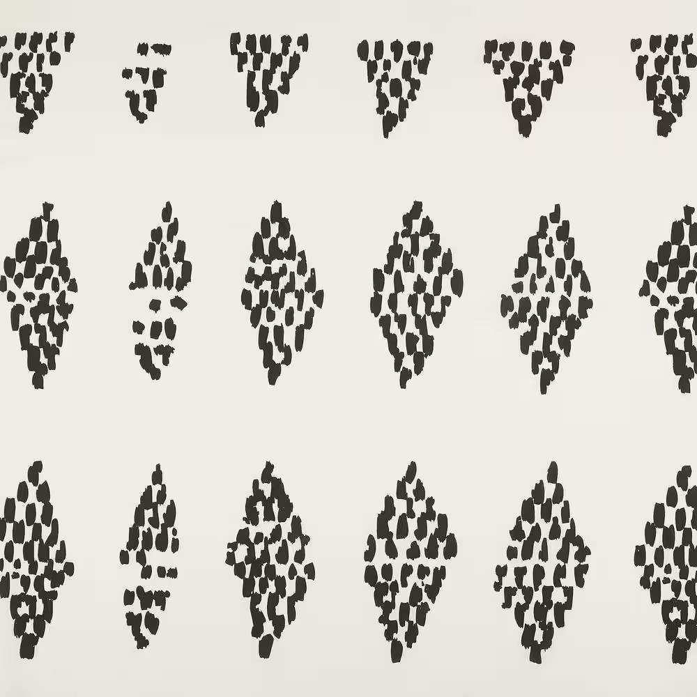 72 x 72 in. Cotton Polly Shower Curtain with Black White Rhombus Dots Pattern - Loft&Timber