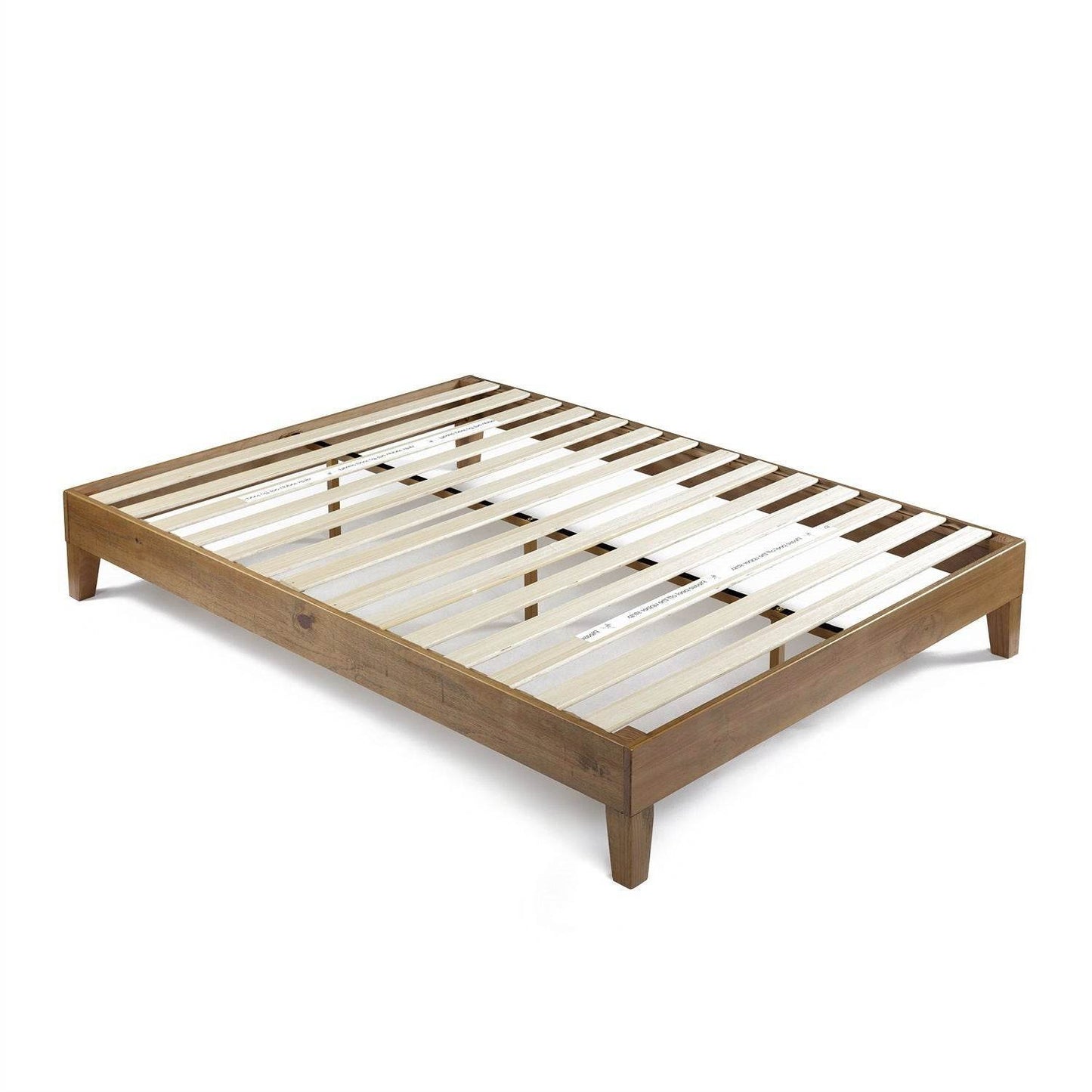 Twin size Solid Wood Platform Bed Frame in Pine Finish - Loft&Timber
