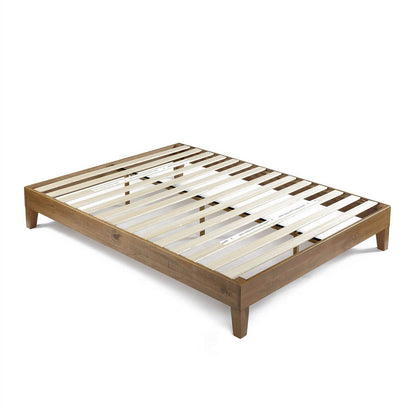 Twin size Solid Wood Platform Bed Frame in Pine Finish - Loft&Timber