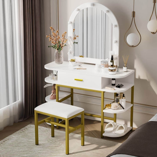 Vanity with Mirror and Lights - Loft&Timber