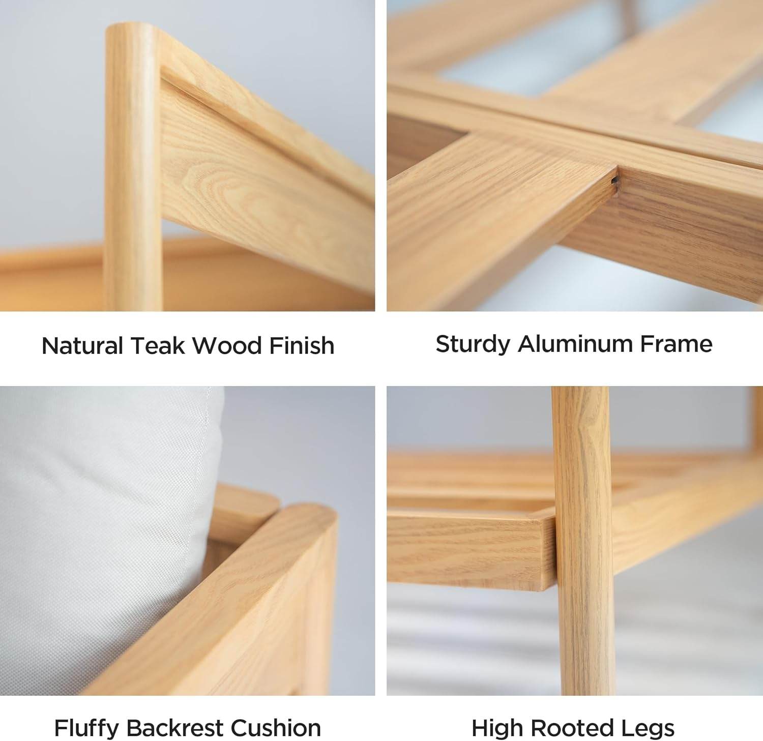 Modern Outdoor Sectional Sofa Set with Thick Cushions - Loft&Timber