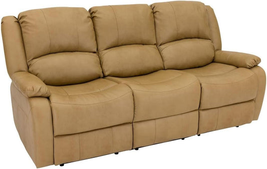 80" RV Triple Recliner Console, Wall Hugger, Toffee-1