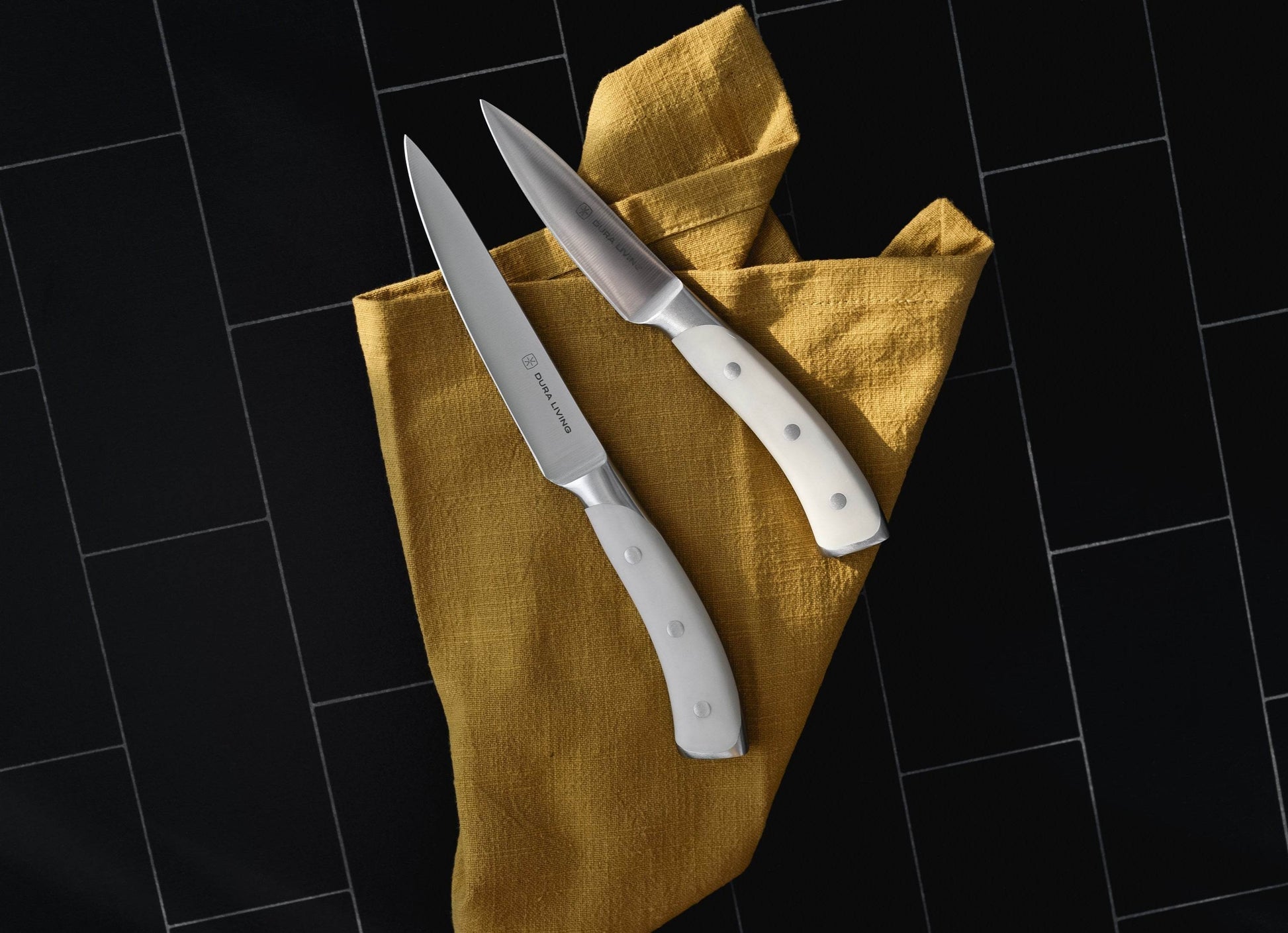 Elite 2-Piece Kitchen Knife Set - Cream - Loft&Timber