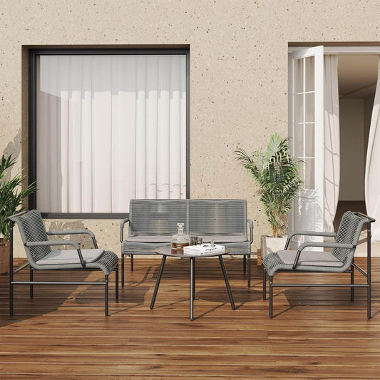 Stylish Four Piece Patio Furniture Set for Outdoor Comfort - Loft&Timber