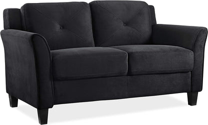 57" Black Loveseat - Harrington-1