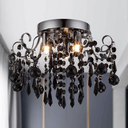 Small Crystal Flush Mount Ceiling Light 3-Light G9 - Loft&Timber