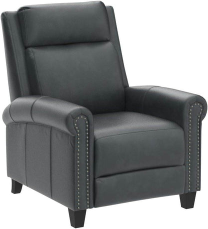 Leather Recliner Chair, Navy Blue - Loft&Timber