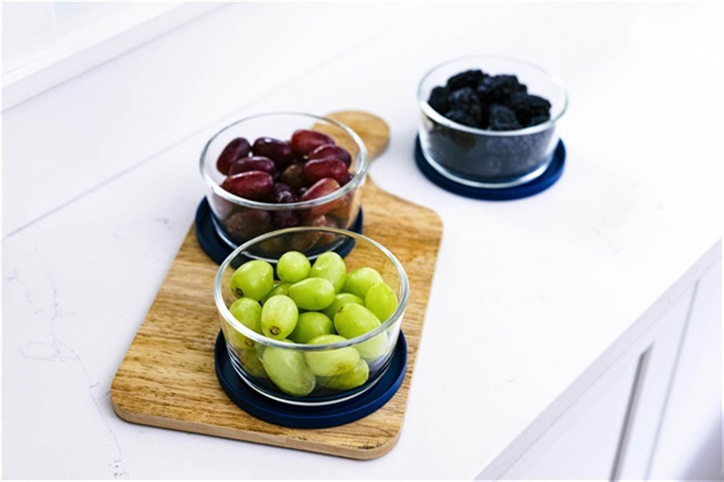 Glass Food Storage Containers - 12 Piece 2 Cup Set (6 Containers + 6 Lids) - Loft&Timber