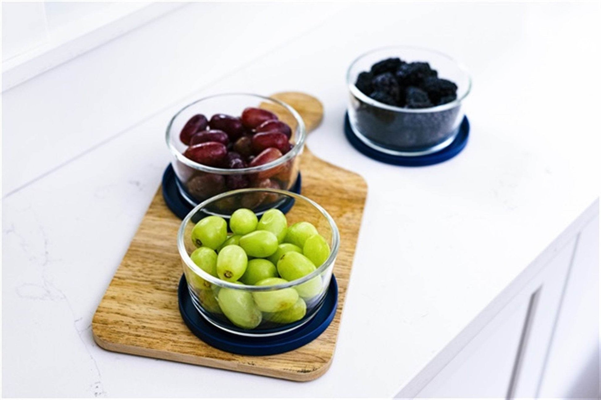 Glass Food Storage Containers - 12 Piece 2 Cup Set (6 Containers + 6 Lids) - Loft&Timber