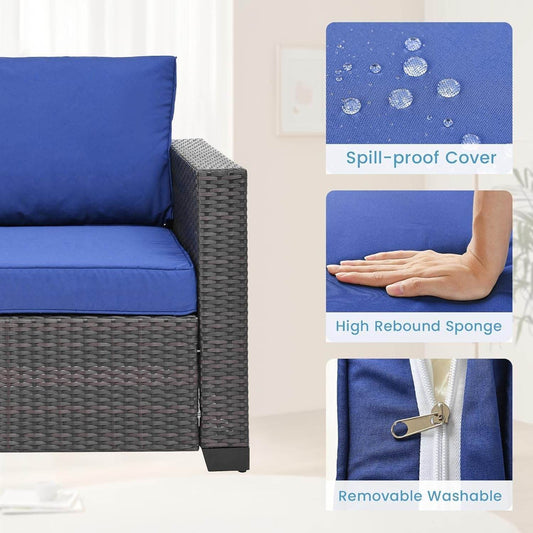 Outdoor Patio Furniture Set with Cushions and Storage - Loft&Timber