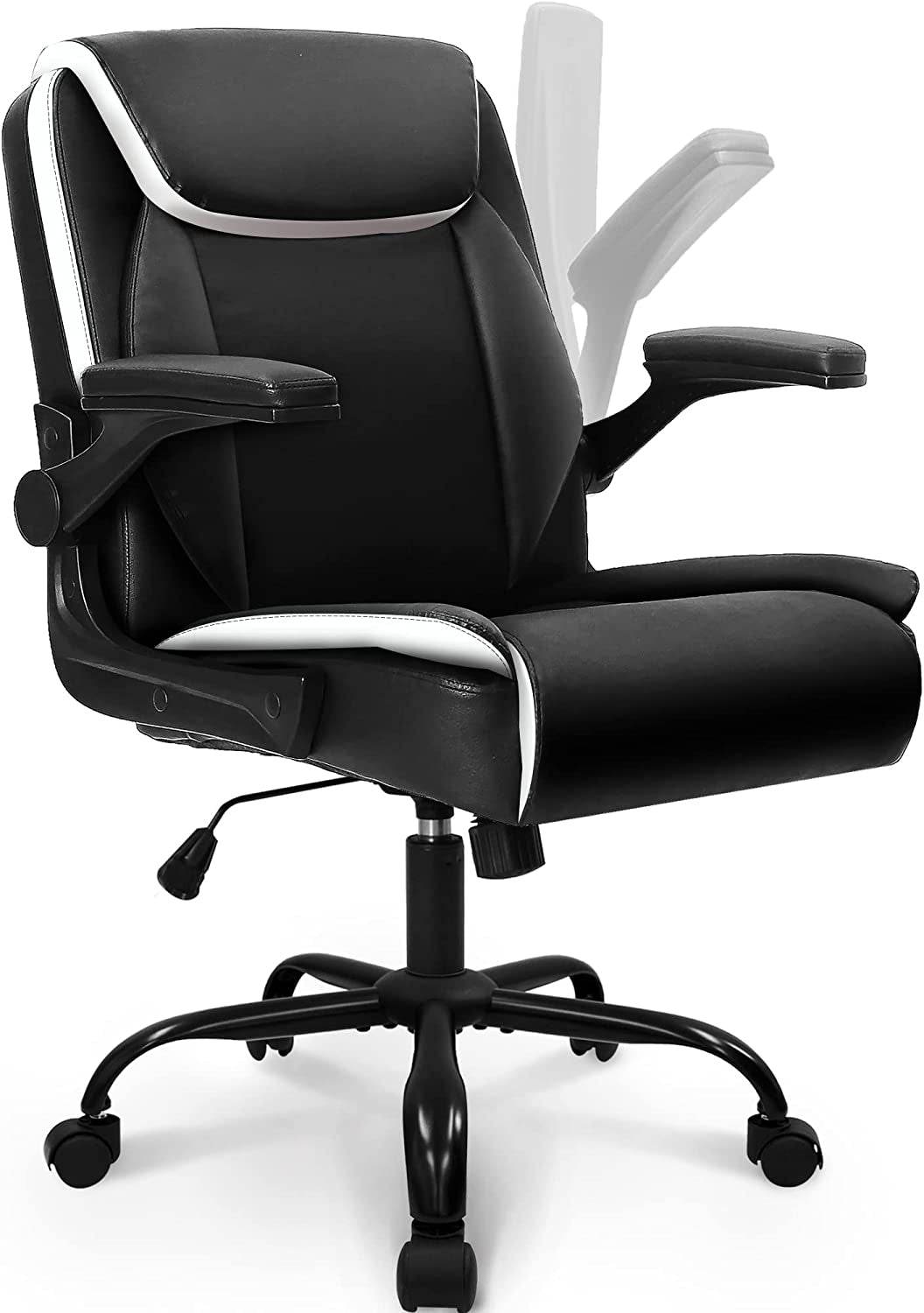 Ergonomic Black Office Chair with Swivel Wheels - Loft&Timber