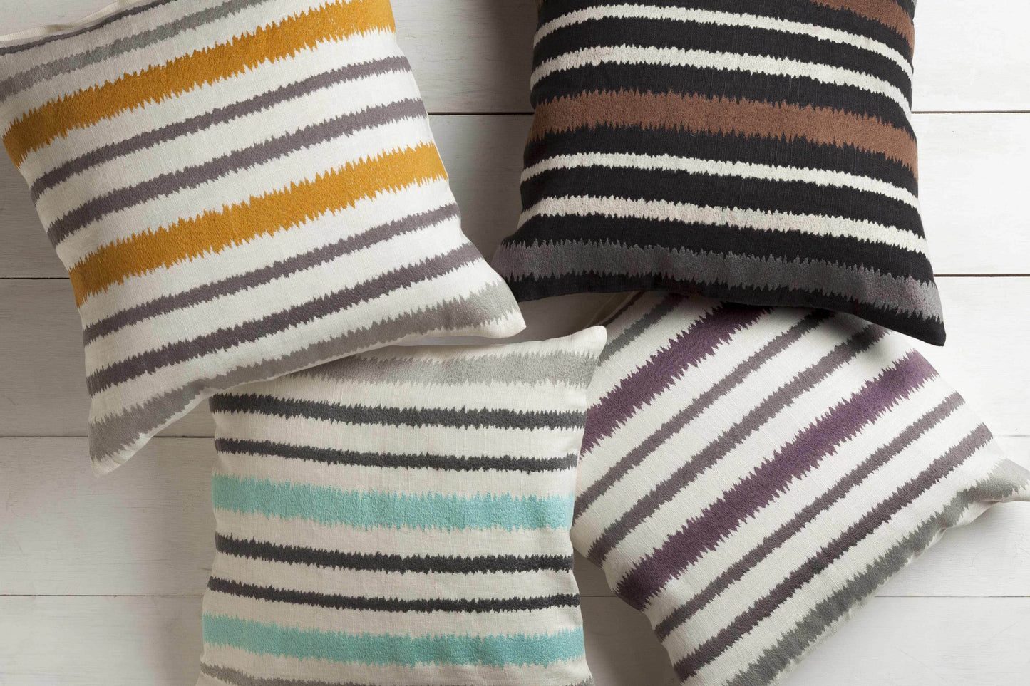 Kelley Plum Grey Striped Lumbar Pillow - Clearance - Loft&Timber