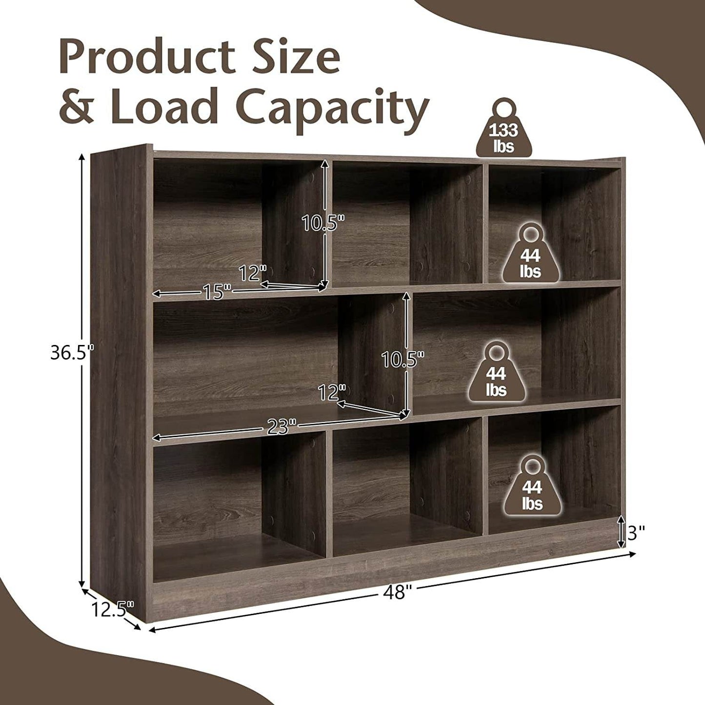 Modern Grey Cube Bookcase for Living Spaces-2