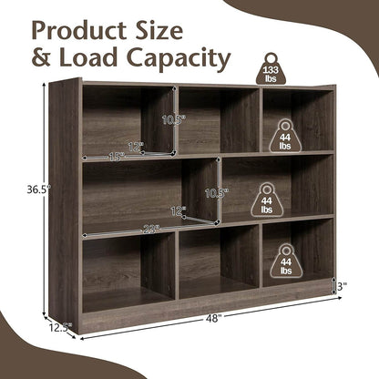 Modern Grey Cube Bookcase for Living Spaces-2