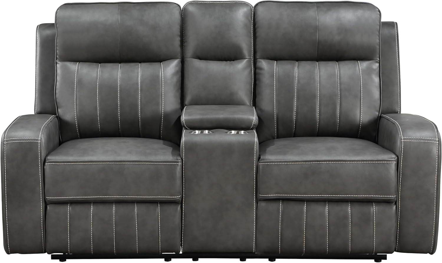 Gray Reclining Loveseat rana - Loft&Timber