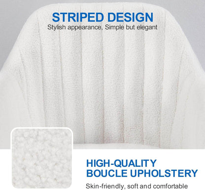 Boucle Vanity Chair Makeup Desk Chair - Loft&Timber