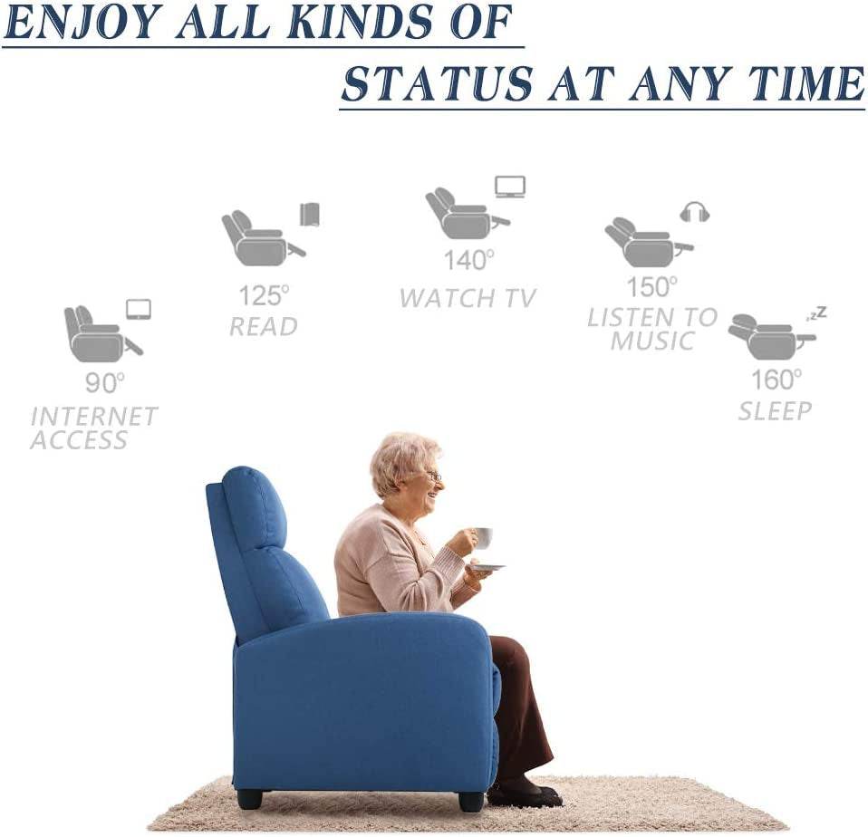 Blue Power Recliner - Loft&Timber