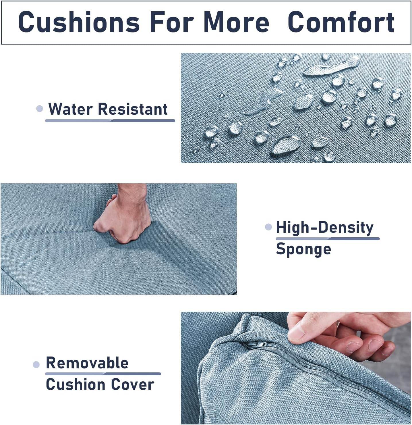 Comfortable 11 Piece Outdoor Furniture Set with Swivel Rockers - Loft&Timber