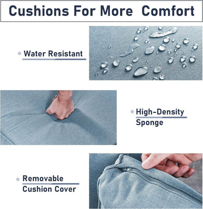 Comfortable 11 Piece Outdoor Furniture Set with Swivel Rockers - Loft&Timber