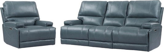 Whitman - Verona Azure - Powered by Freemotion Power Reclining Sofa and Recliner-1