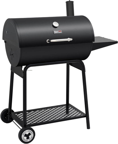 30 Inch Barrel Charcoal Grill: 627 Inch, Outdoor BBQ - Loft&Timber