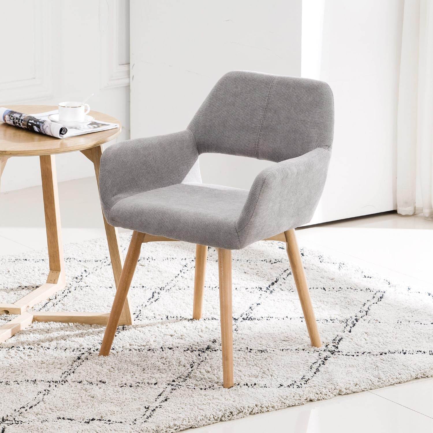 No Wheels Comfy Accent Chair in Gray - Loft&Timber