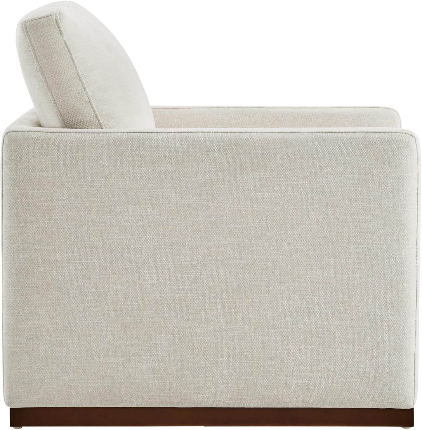 Swivel Linen Accent Upholstered Armchair Mid Century Modern - Loft&Timber