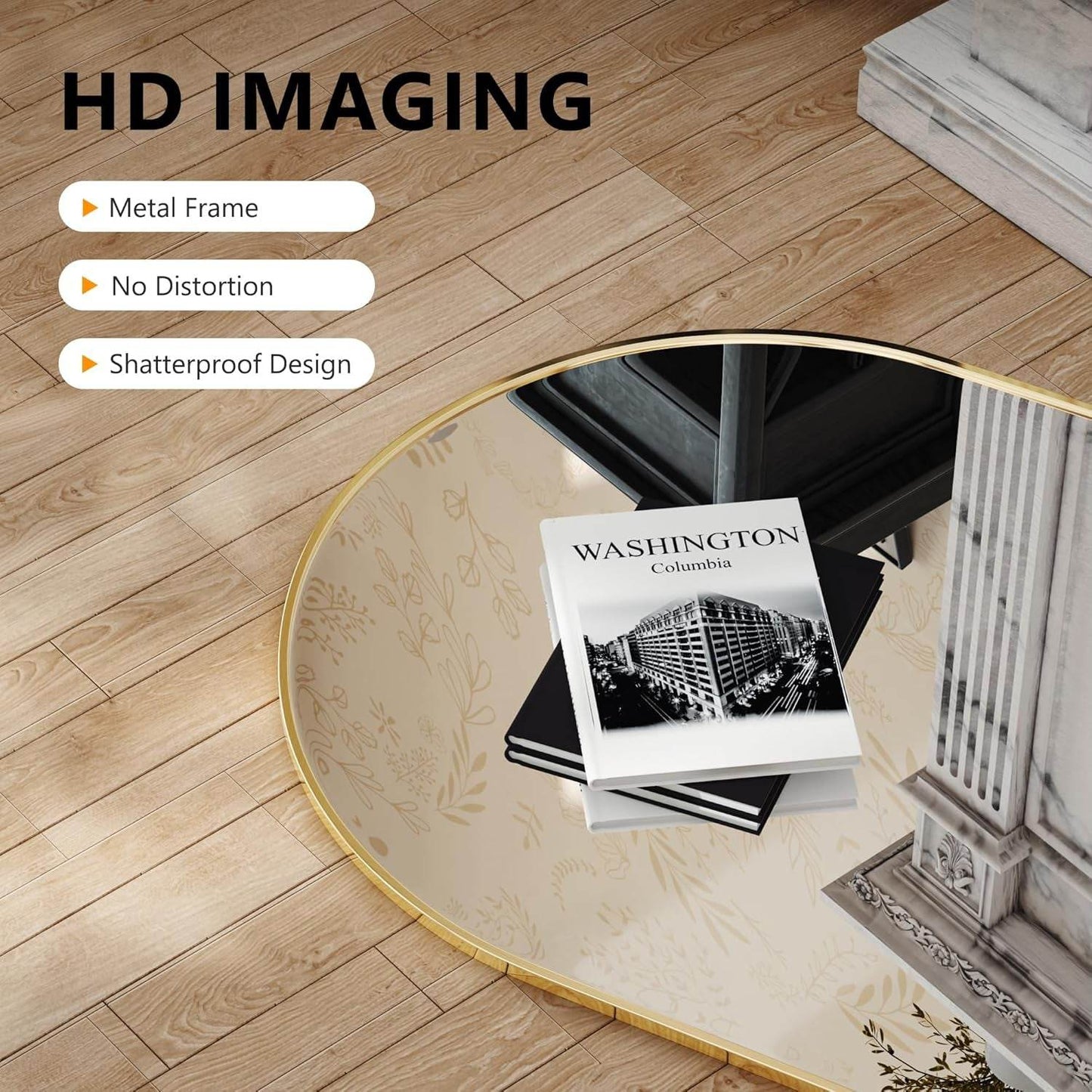 Gold Arched Wall Mirror: Bathroom, Vanity, Living Room - Loft&Timber