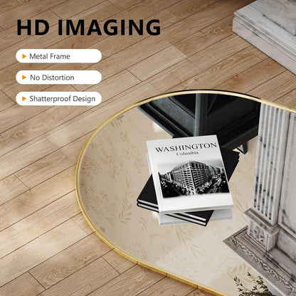 Gold Arched Wall Mirror: Bathroom, Vanity, Living Room - Loft&Timber