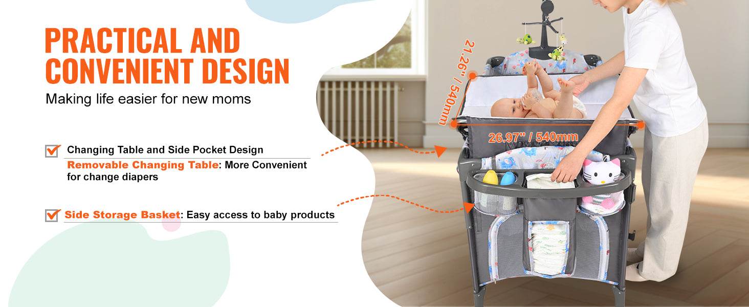SucceBuy Baby Bassinet 77 pounds Load Capacity - Loft&Timber