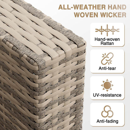 Outdoor Patio Furniture Set with Firepit Table and Cushions - Loft&Timber