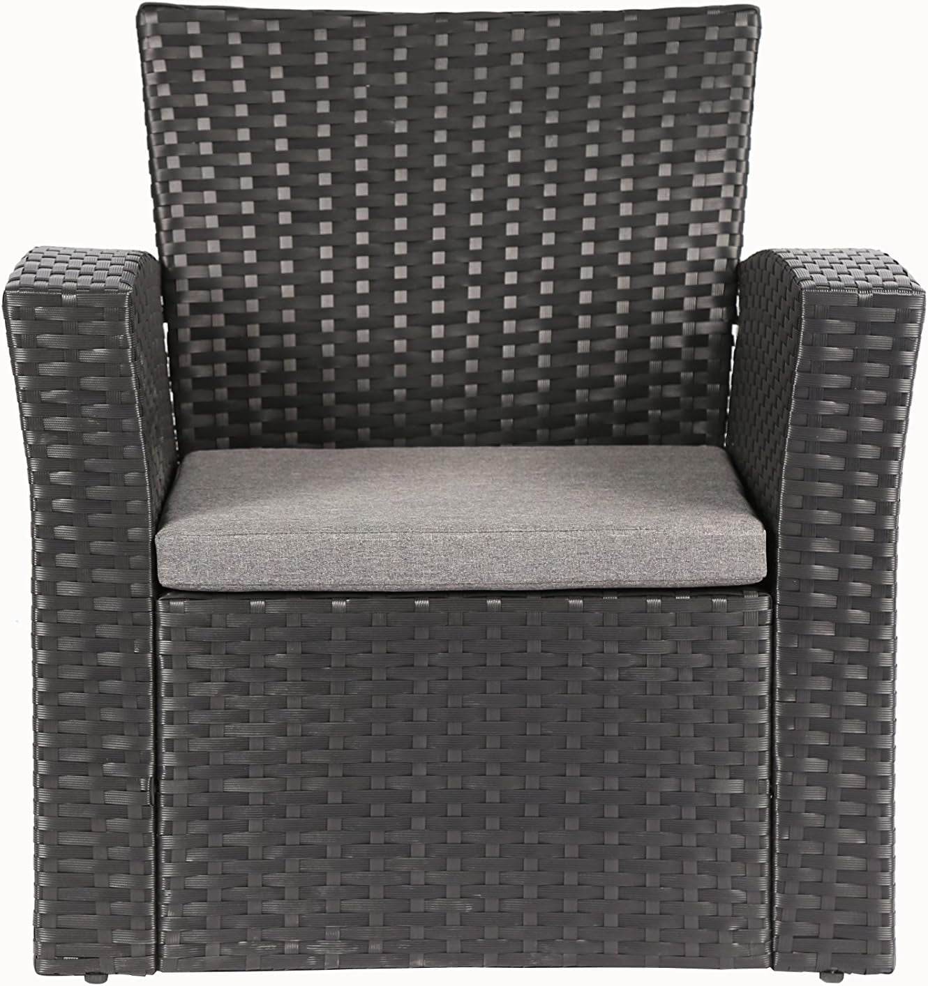 Outdoor Wicker Patio Furniture Set with Comfortable Cushions - Loft&Timber