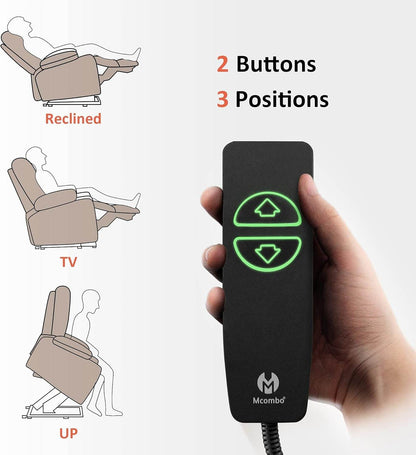 Dark Grey Power Lift Recliner Massage, Heat, USB - Loft&Timber