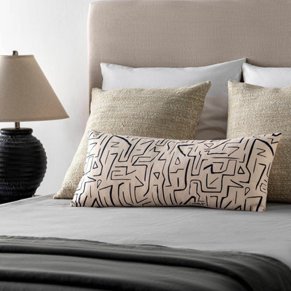 Belgrave Abstract Line Art Lumbar Pillow - Loft&Timber