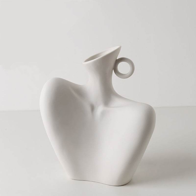 Ceramic Simple White Vase Nordic Home Decoration - Loft&Timber