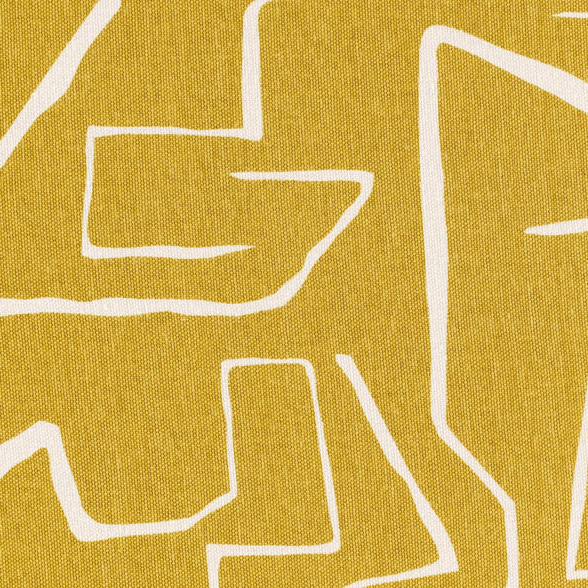 Bildeston Yellow Abstract Pattern Throw Pillow - Clearance - Loft&Timber