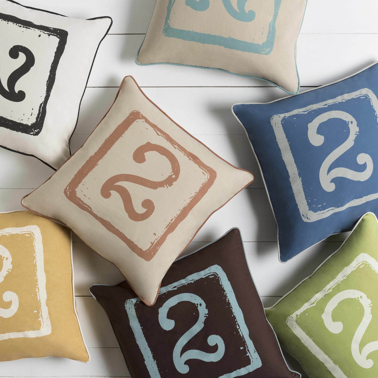 Hobartville Blue Number 2 Accent Pillow - Clearance - Loft&Timber