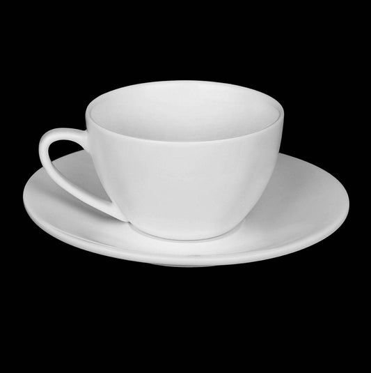 White 6 Oz | 180 Ml Cappuccino Cup & Saucer - Loft&Timber