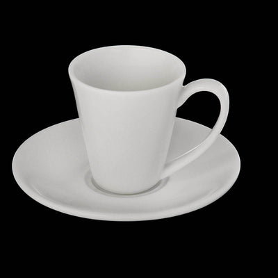 White 4 Oz | 110 Ml Coffee Cup & Saucer - Loft&Timber