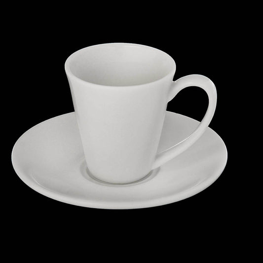 White 4 Oz | 110 Ml Coffee Cup & Saucer - Loft&Timber