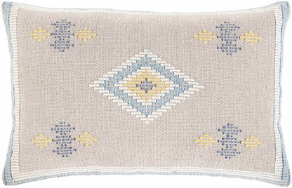Boyanup Cream Geometric Embroidery Lumbar Pillow - Clearance - Loft&Timber